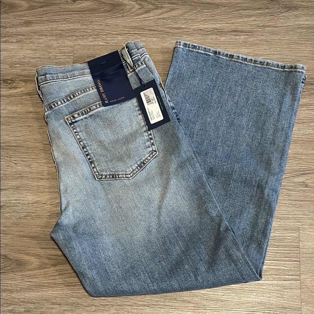 Ramy‎ Brook Angela 5 Pocket Distressed Jeans High Waist Straight Leg 32 NWT